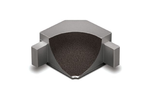 Schluter DILEX-AHKA Coin intérieur 90° avec un radius de 3/8" (10 mm) - aluminium anthracite foncé