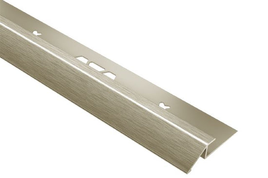 Schluter VINPRO-U Profilé réducteur pour revêtement de vinyle aluminium anodisé nickel brossé 1/2" (12.5 mm) x 8' 2-1/2"