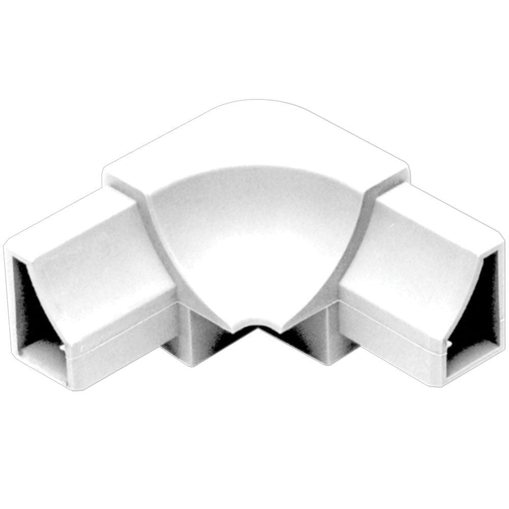 Schluter DILEX-HK Coin extérieur 90° 2-directions avec un radius de 11/16" (18 mm) - plastique PVC blanc éclatant