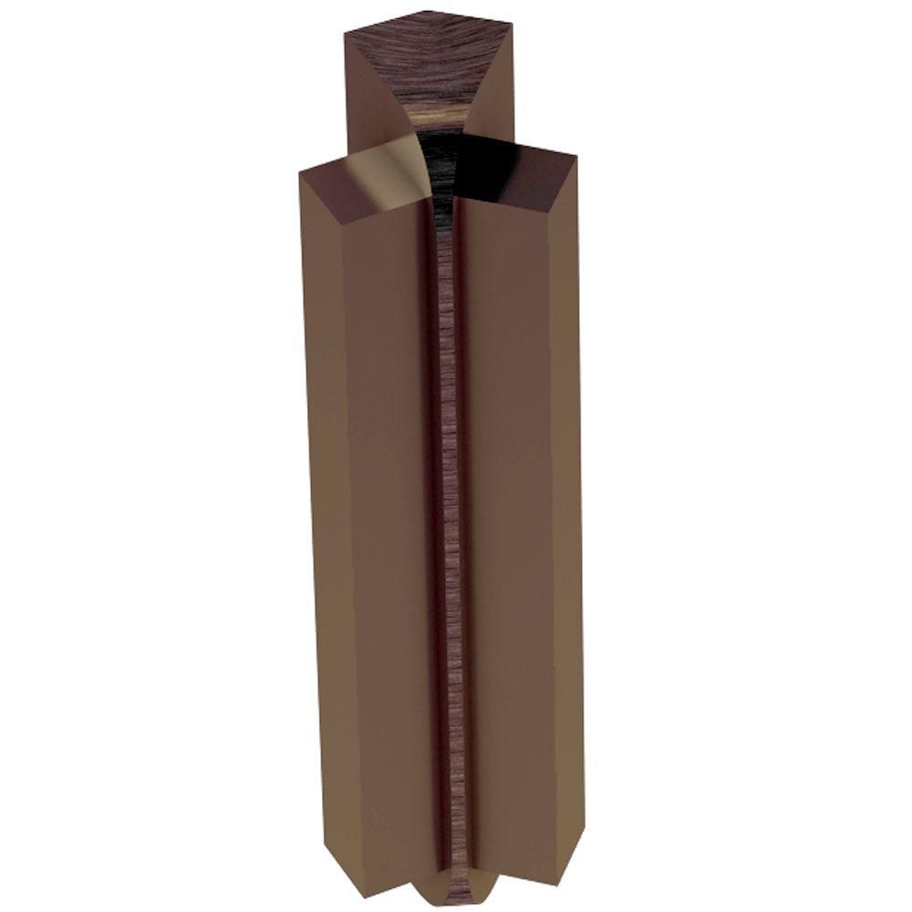 Schluter RONDEC-STEP Coin intérieur 135° avec ailette verticale de 1-1/2" - aluminium anodisé bronze antique brossé 5/16" (8 mm)