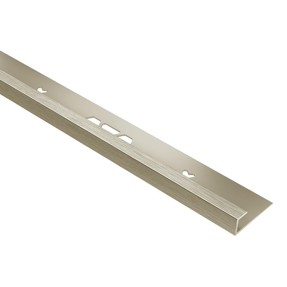 Schluter VINPRO-S Profilé de bordure pour revêtement de vinyle - aluminium anodisé nickel brossé 1/8" (3 mm) x 8' 2-1/2"