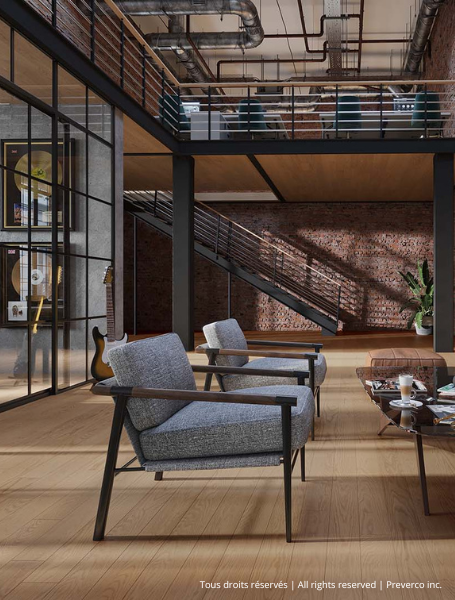 Preverco Bois d'ingénierie Max19 chêne rouge Nuance Whisky mat, lame 5-1/8 pouces × 3/4 pouce