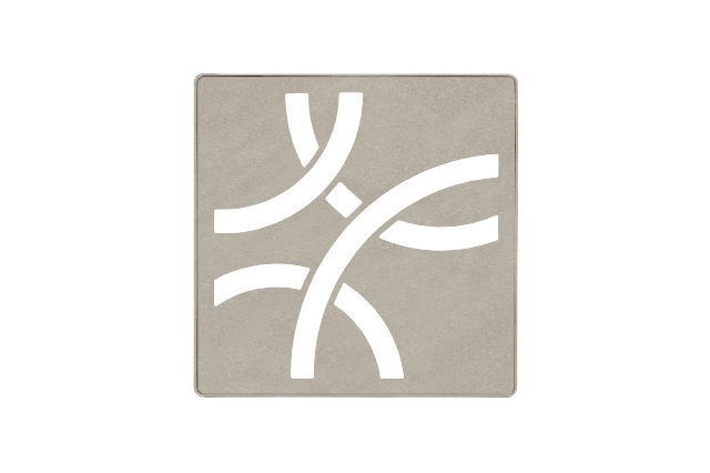 Schluter KERDI-DRAIN Ensemble de grille carrée Curve - acier inoxydable (V2) grège 4"