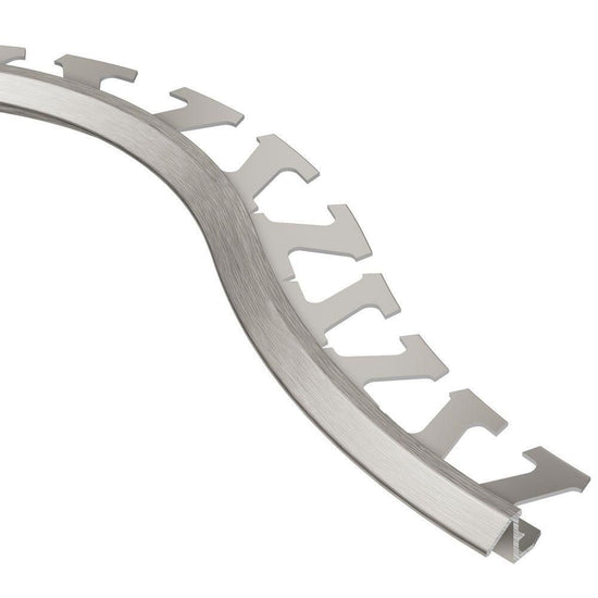 Schluter RENO-TK Radius Profilé réducteur - aluminium anodisé nickel brossé 3/8" (10 mm) x 8' 2-1/2"
