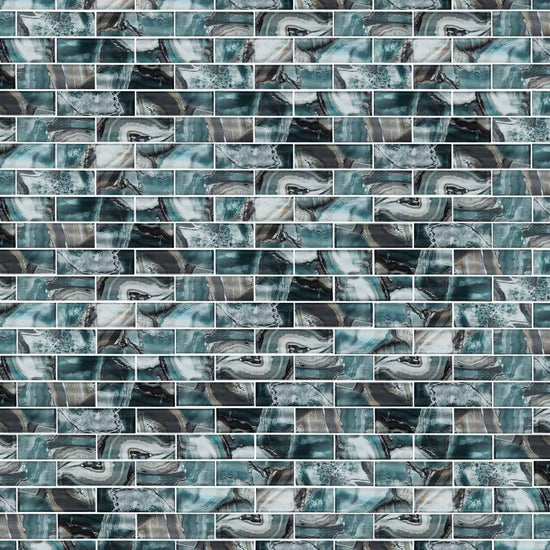 Carreaux de céramique | Collection Geode - 2 po x 6 po Azzurro 2 po x 6 po Lustré