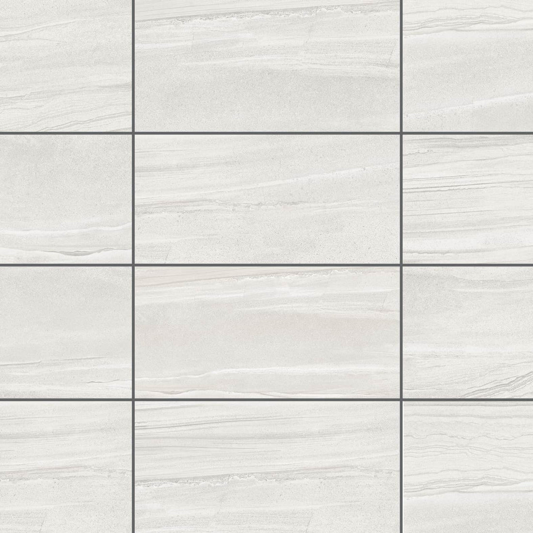 Carreaux de céramique Collection Paros 12x24 po blanc fini mat, grand format, surface lisse