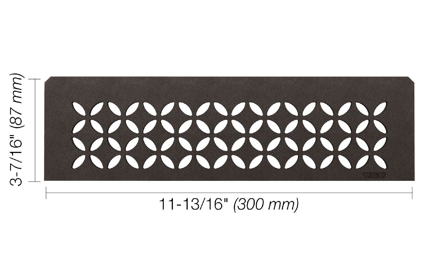 Schluter SHELF-N Étagère rectangulaire pour niche modèle Floral aluminium anthracite foncé