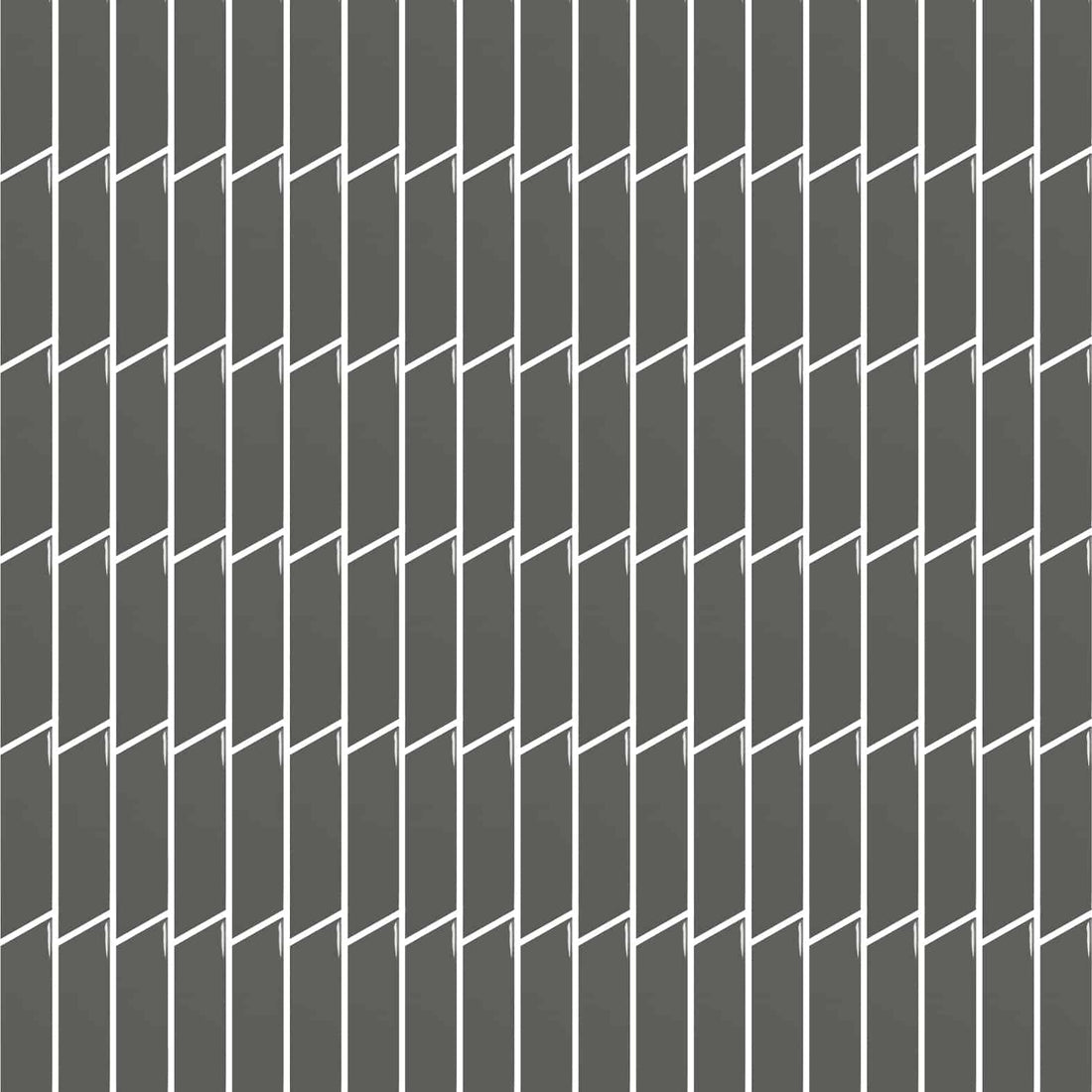 Carreaux de céramique Collection Chevron 2 po x 7 po gauche, gris foncé lustré