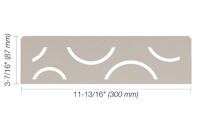 Schluter SHELF-N Étagère rectangulaire pour niche modèle Curve - aluminium grège