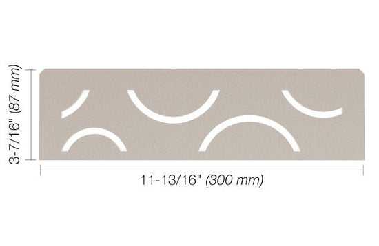 Schluter SHELF-N Étagère rectangulaire pour niche modèle Curve - aluminium grège