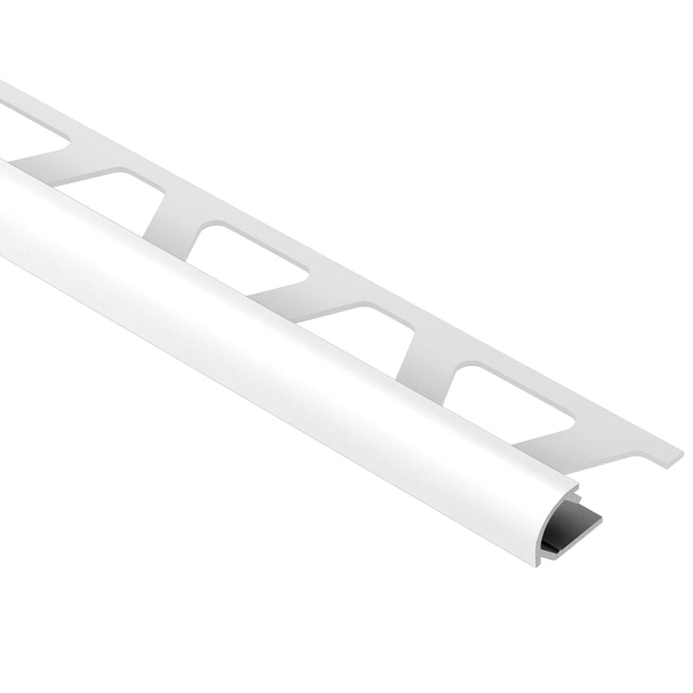 Schluter RONDEC Profilé de bordure rond - aluminium blanc éclatant 1/4" (6 mm) x 8' 2-1/2"