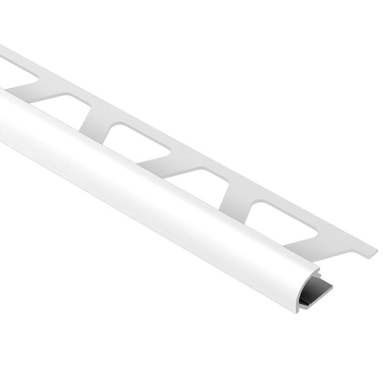 Schluter RONDEC Profilé de bordure rond - aluminium blanc éclatant 1/4" (6 mm) x 8' 2-1/2"