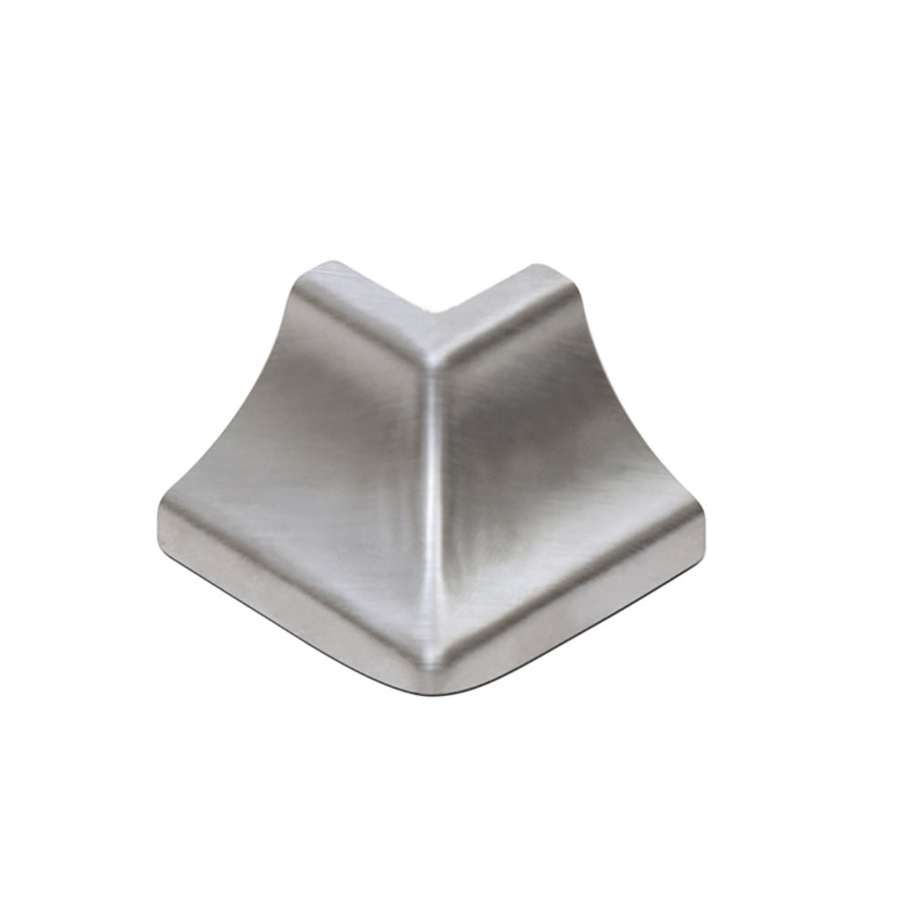 Schluter ECK-KHK Profilé à gorge pour rénovation avec un radius de 5/16" - acier inoxydable (V2) brossé 9/16" x 9' 10"