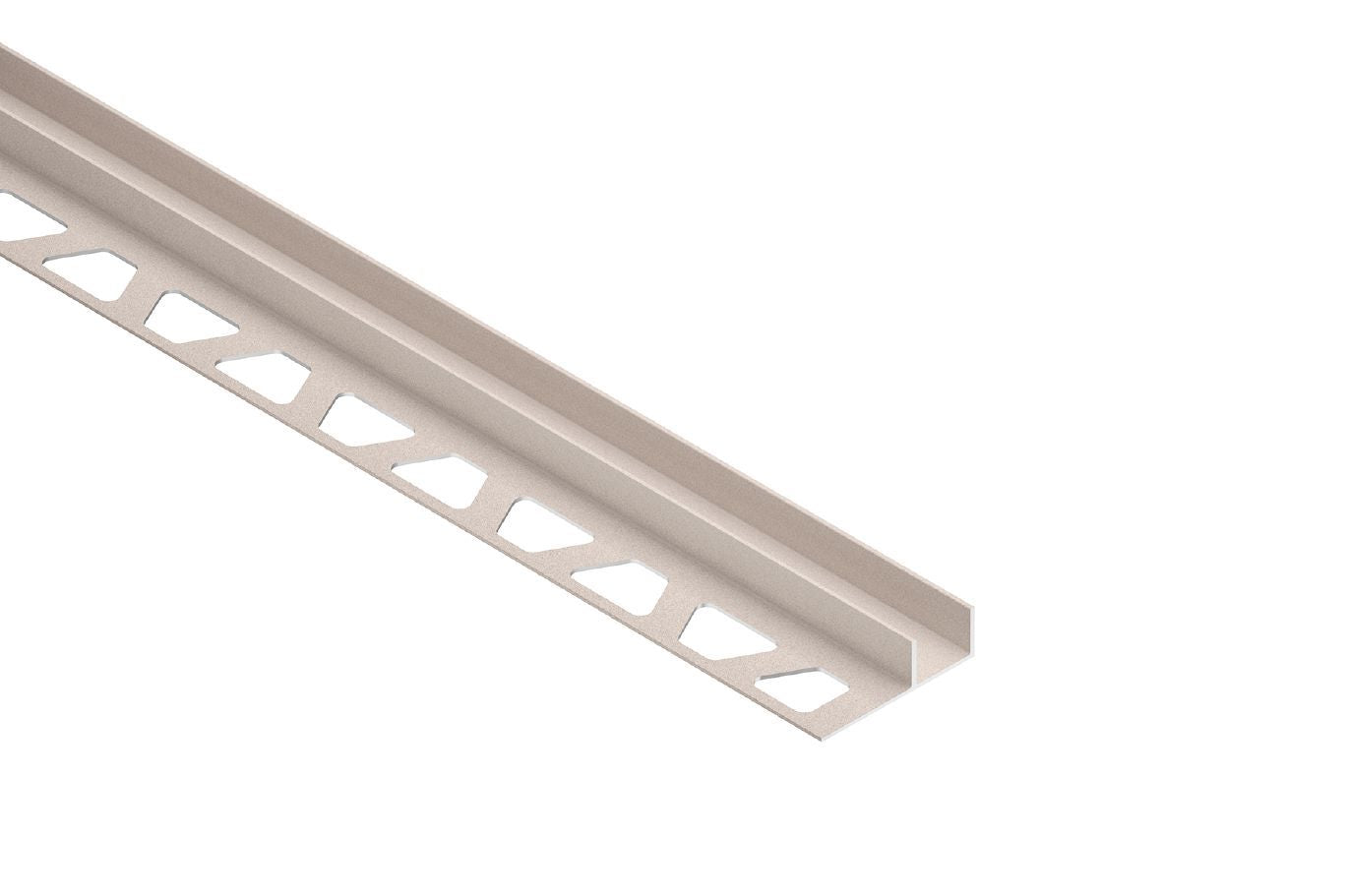 Schluter DECO-SG Profilé décoratif de protection à rainure aluminium anodisé crème 7/16" (11 mm) x 9/16" x 8' 2-1/2"