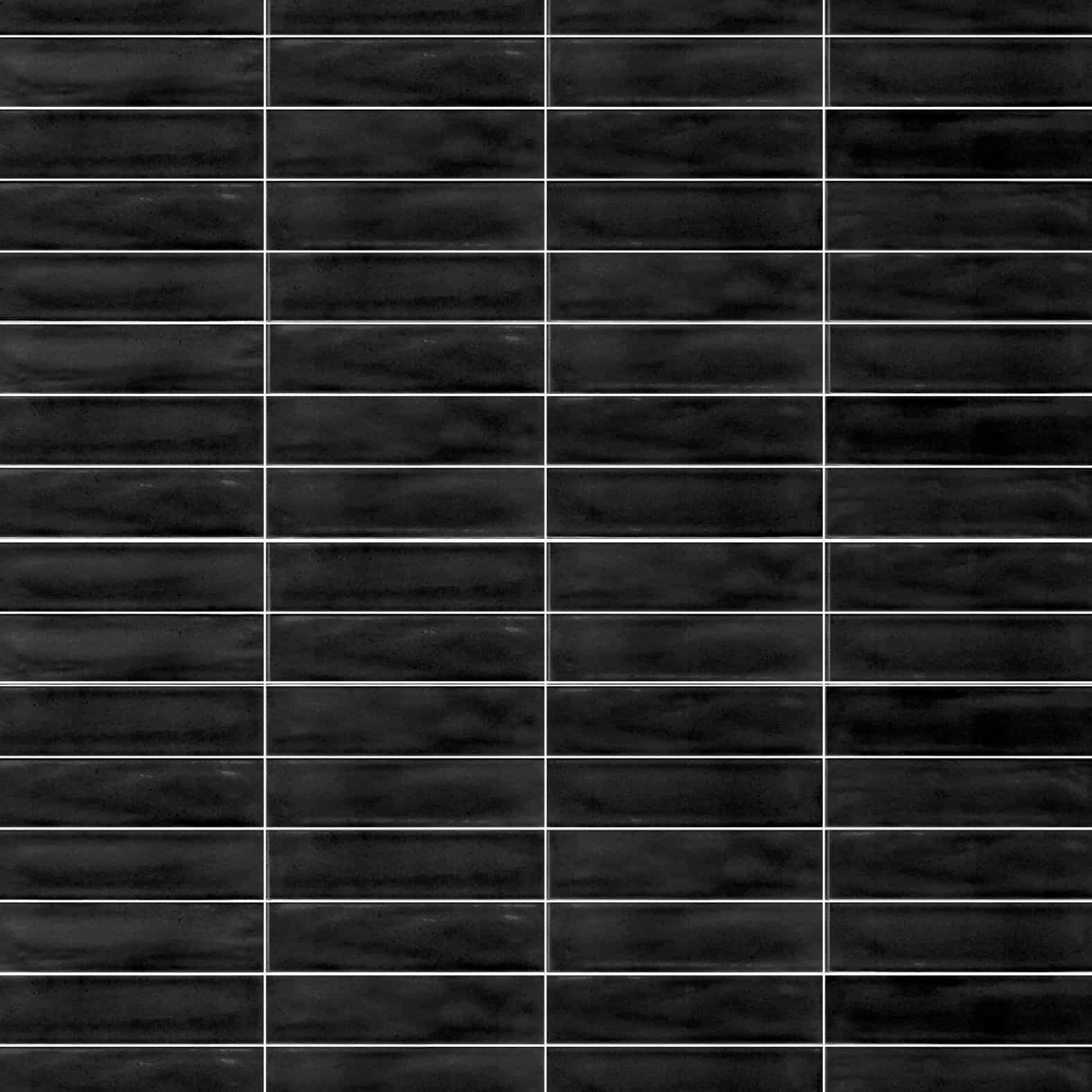 Carreaux de céramique Collection Multiforme 3 po x 12 po Ossidiana lustré, rectangulaire