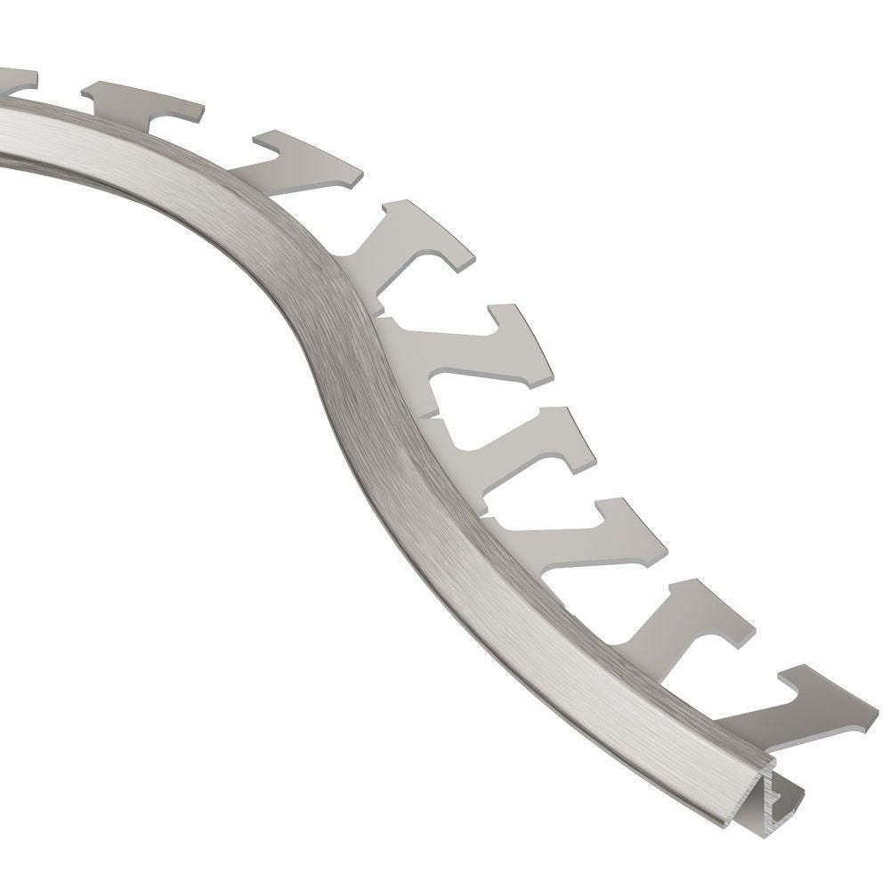 Schluter RENO-TK Radius profilé réducteur aluminium anodisé nickel brossé, ép. 8 mm, longueur 8 pi 2,5 po