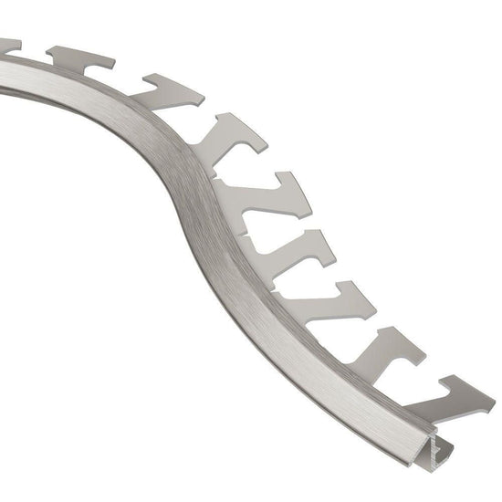 Schluter RENO-TK Radius Profilé réducteur - aluminium anodisé nickel brossé 5/16" (8 mm) x 8' 2-1/2"