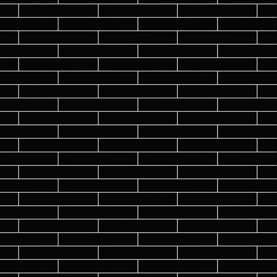 Carreaux de céramique Collection Essential 2 po x 12 po Nero lustré noir brillant