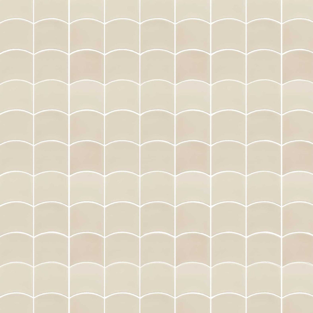 Carreaux de céramique Collection Wave 5 po x 5 po, couleur crème, motif ondulé