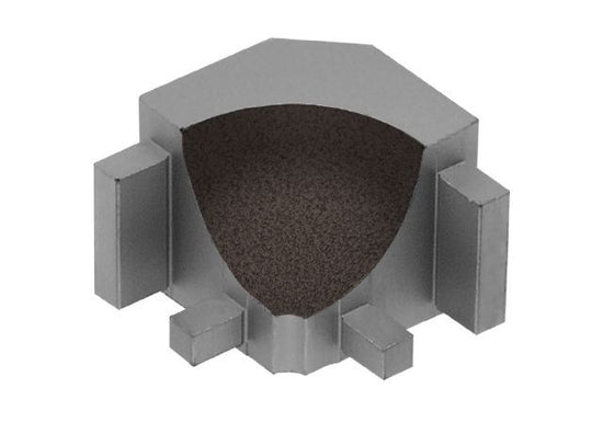 Schluter DILEX-AHK Coin intérieur 90° avec un radius de 3/8" (10 mm) - aluminium anthracite foncé