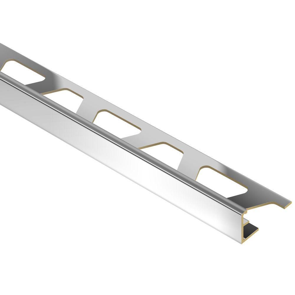 Schluter SCHIENE Profilé de bordure de mur - laiton chromé 3/8" (10 mm) x 8' 2-1/2"