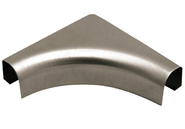 Schluter Coin d'évier Rondec en acier inoxydable - Hauteur 5/16" (8 mm) avec un rayon de 1 1/2"