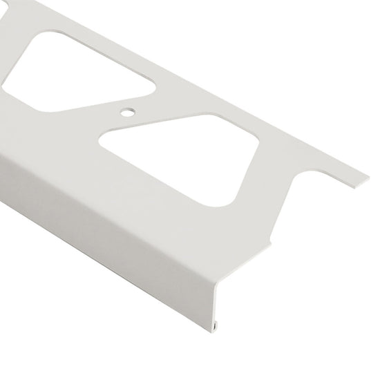 Schluter BARA-RW Profilé de bordure de balcon aluminium blanc éclatant 9/16" (15 mm) x 8' 2-1/2"
