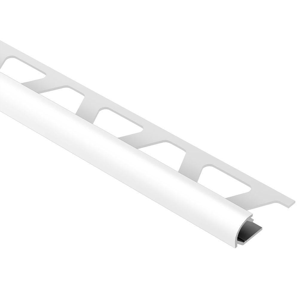 Schluter RONDEC Profilé de bordure rond - aluminium blanc éclatant 5/16" (8 mm) x 8' 2-1/2"