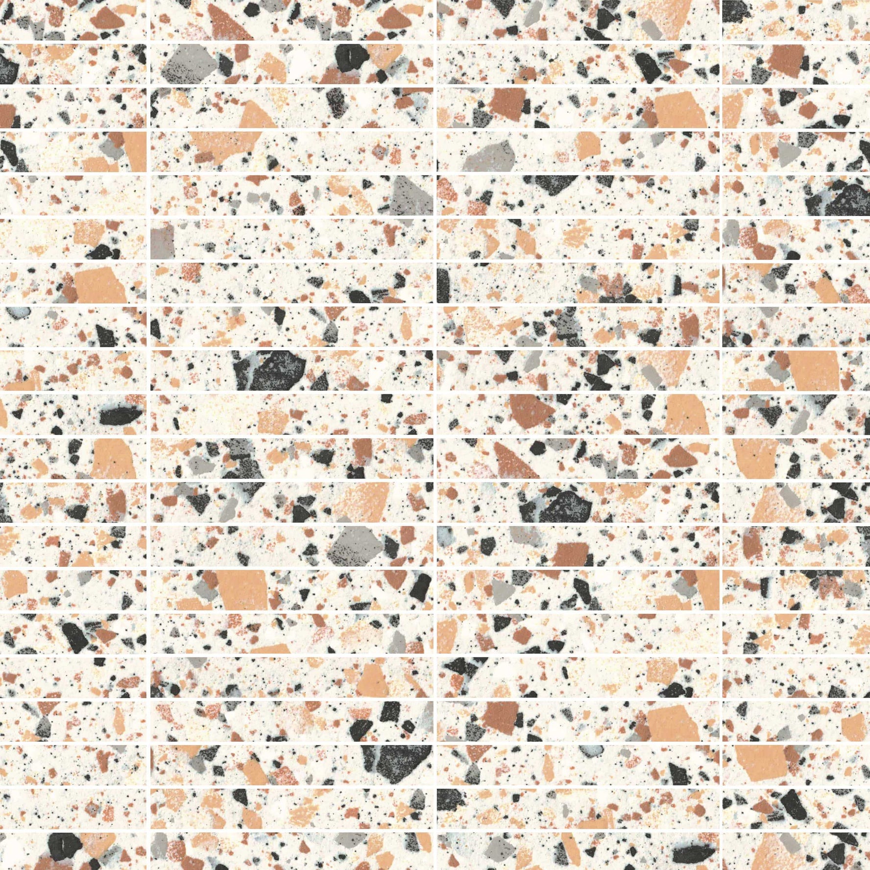 Carreaux de céramique Collection Pieza, mosaïque rectangulaire 1 po x 8 po, couleur ivoire