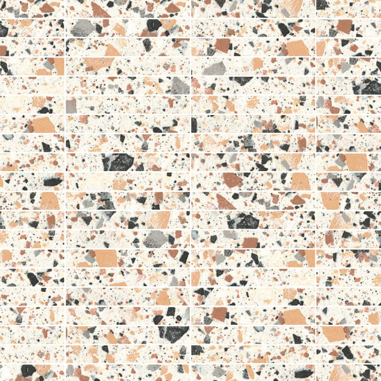 Carreaux de céramique Collection Pieza, mosaïque rectangulaire 1 po x 8 po, couleur ivoire