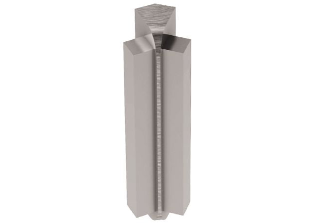 Schluter RONDEC-STEP Coin intérieur 135° avec ailette verticale de 2-1/4" aluminium anodisé chrome brossé 5/16" (8 mm)