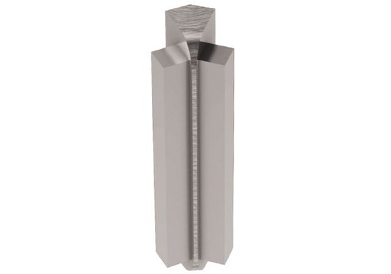 Schluter RONDEC-STEP Coin intérieur 135° avec ailette verticale de 2-1/4" aluminium anodisé chrome brossé 5/16" (8 mm)