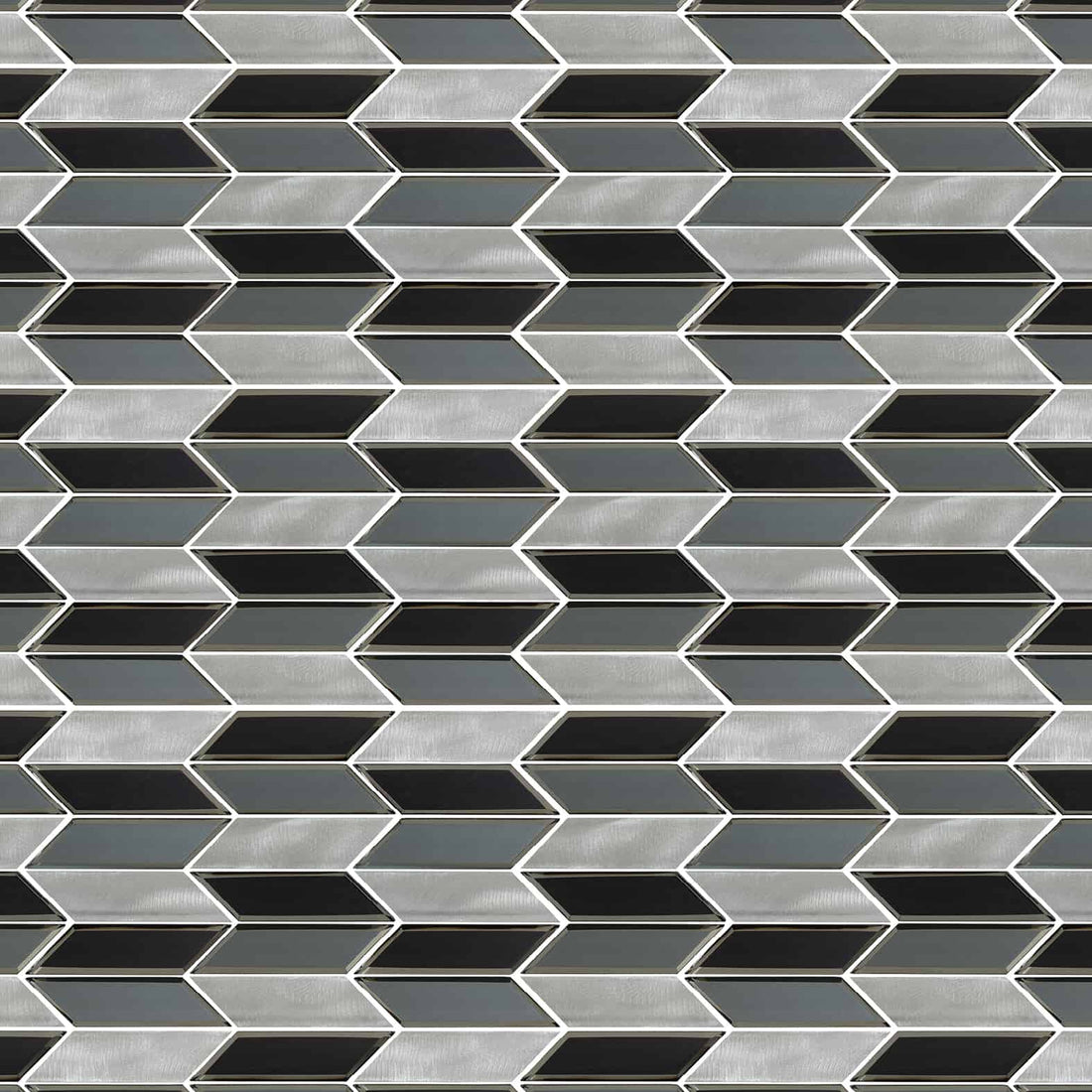 Carreaux de céramique Collection Archer mosaïque 2 po x 6 po Nero - tuiles rectangulaires noires