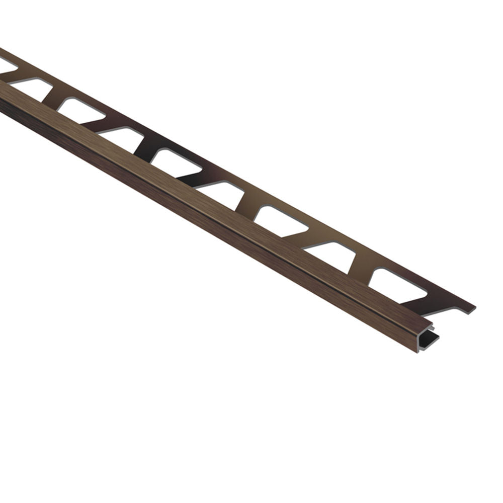 Schluter QUADEC Profilé de bordure carré - aluminium anodisé bronze antique brossé 1/2" (12.5 mm) x 8' 2-1/2"