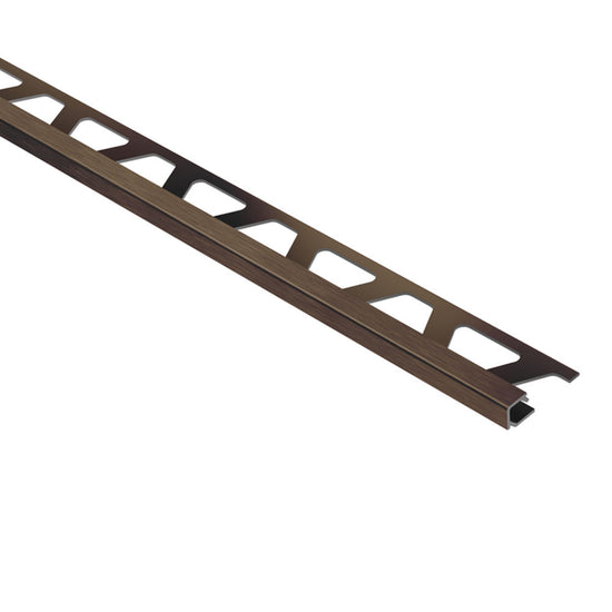 Schluter QUADEC Profilé de bordure carré - aluminium anodisé bronze antique brossé 1/2" (12.5 mm) x 8' 2-1/2"