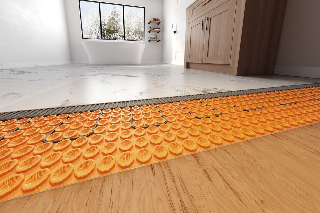 Schluter DITRA-HEAT-PS Membrane de désolidarisation autocollante en rouleau pour plancher chauffant 3' 3" x 41' 1" - 5 mm (134.5 pi²)