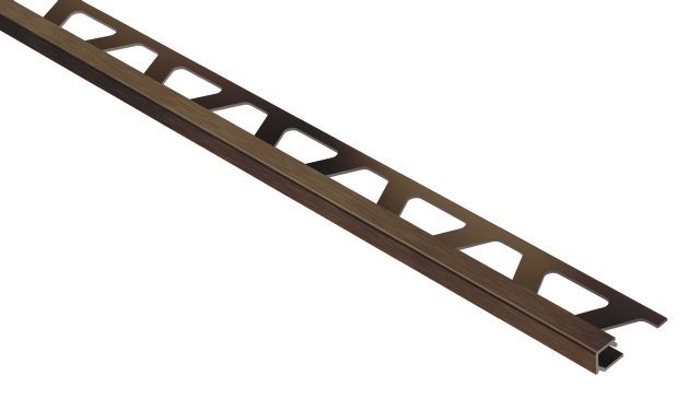 Schluter QUADEC Profilé de bordure carré - aluminium anodisé bronze antique brossé 1/4" (6 mm) x 8' 2-1/2"