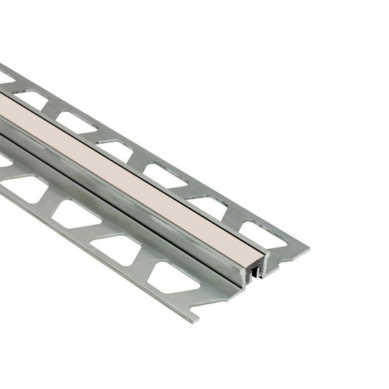 Schluter DILEX-KSN profilé pour joint de surface en aluminium avec insertion crème 7/16 (11 mm), longueur 8 ft 2-1/2 in
