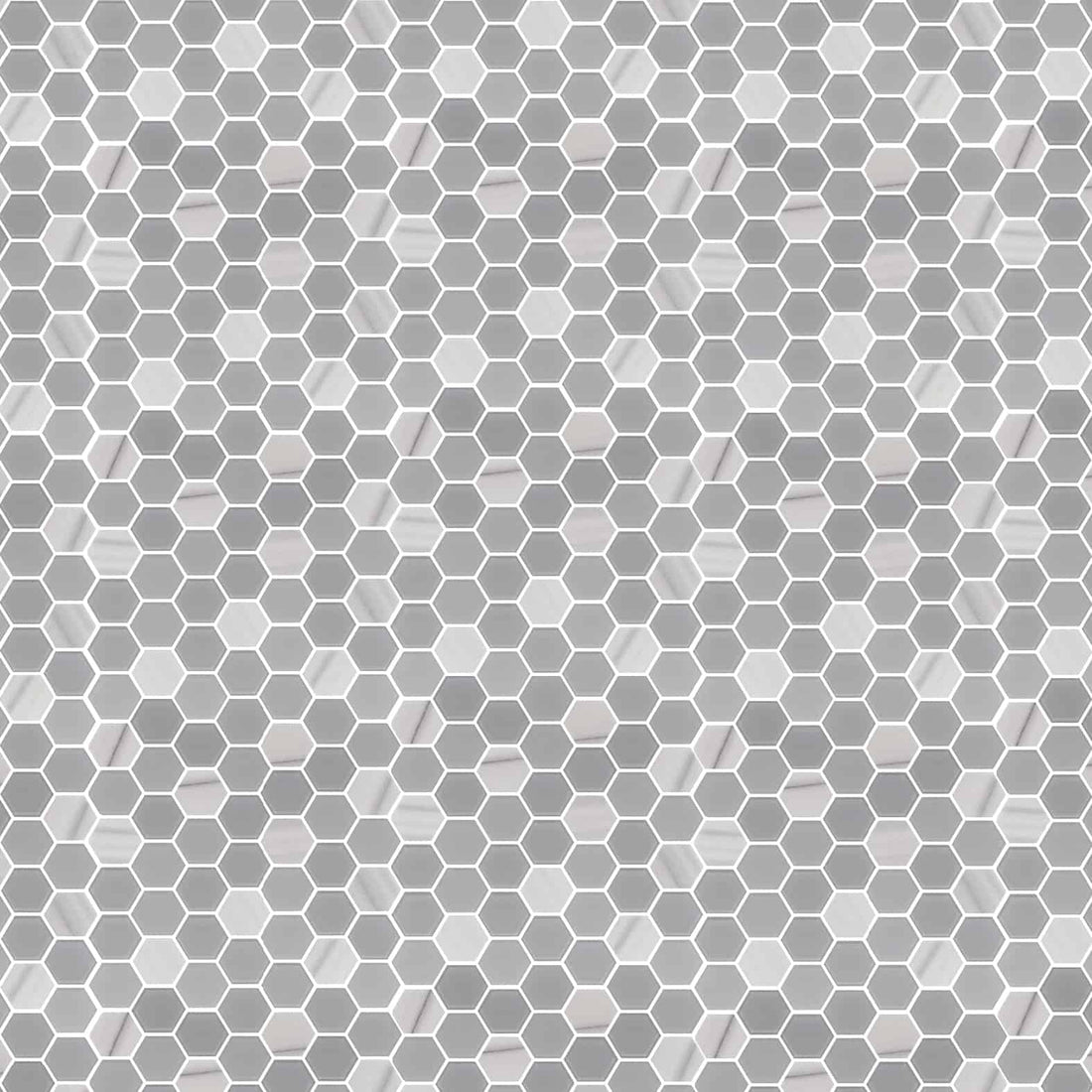 Carreaux de céramique | Collection Exagon - Mosaïque - 2 po x 2 po