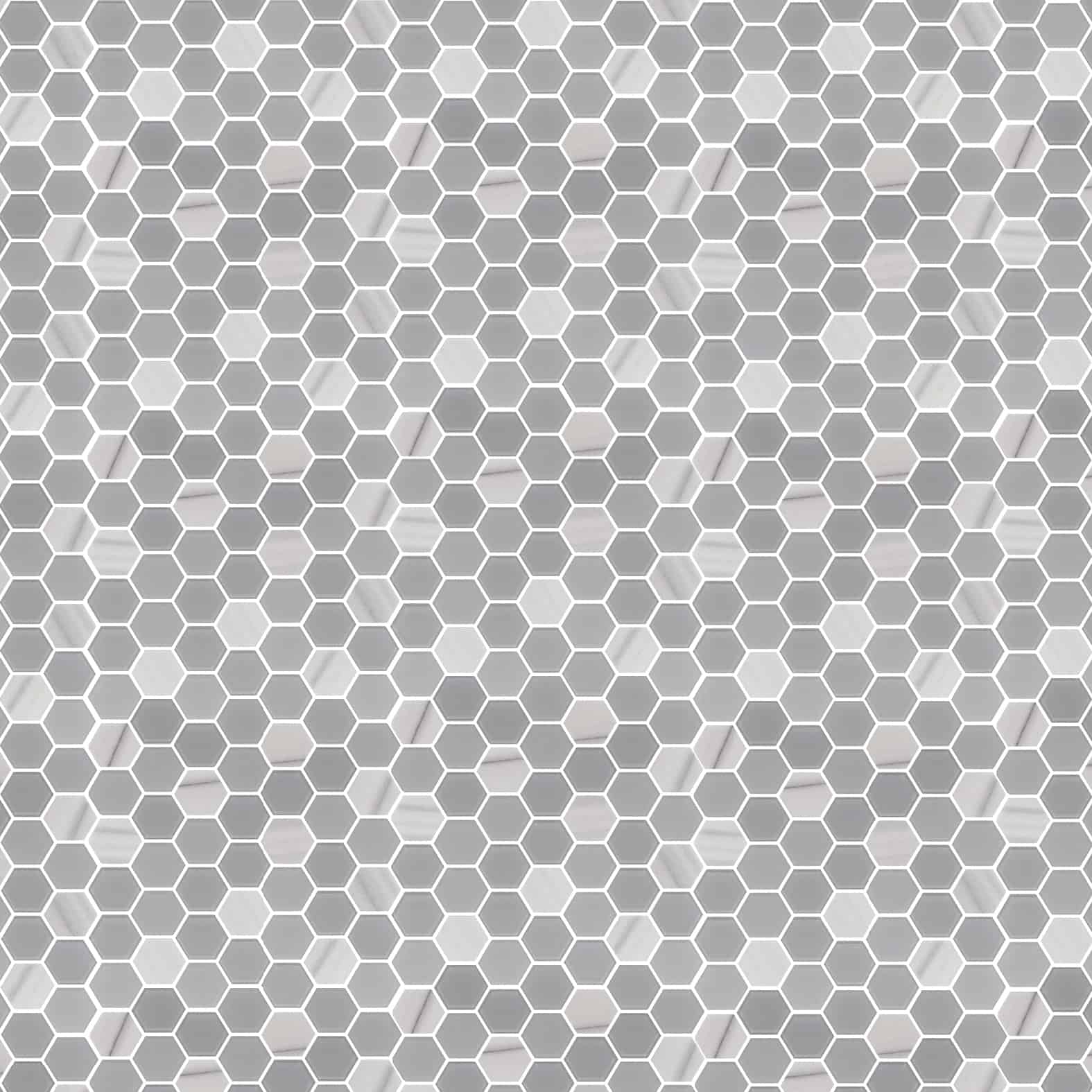 Carreaux de céramique | Collection Exagon - Mosaïque - 2 po x 2 po