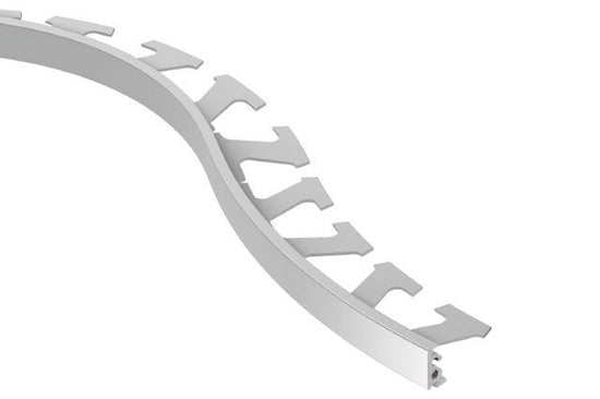 Schluter JOLLY Moulure flexible de bordure pour les murs Aluminium anodisé mat 3/8" (10 mm) x 8' 2-1/2"