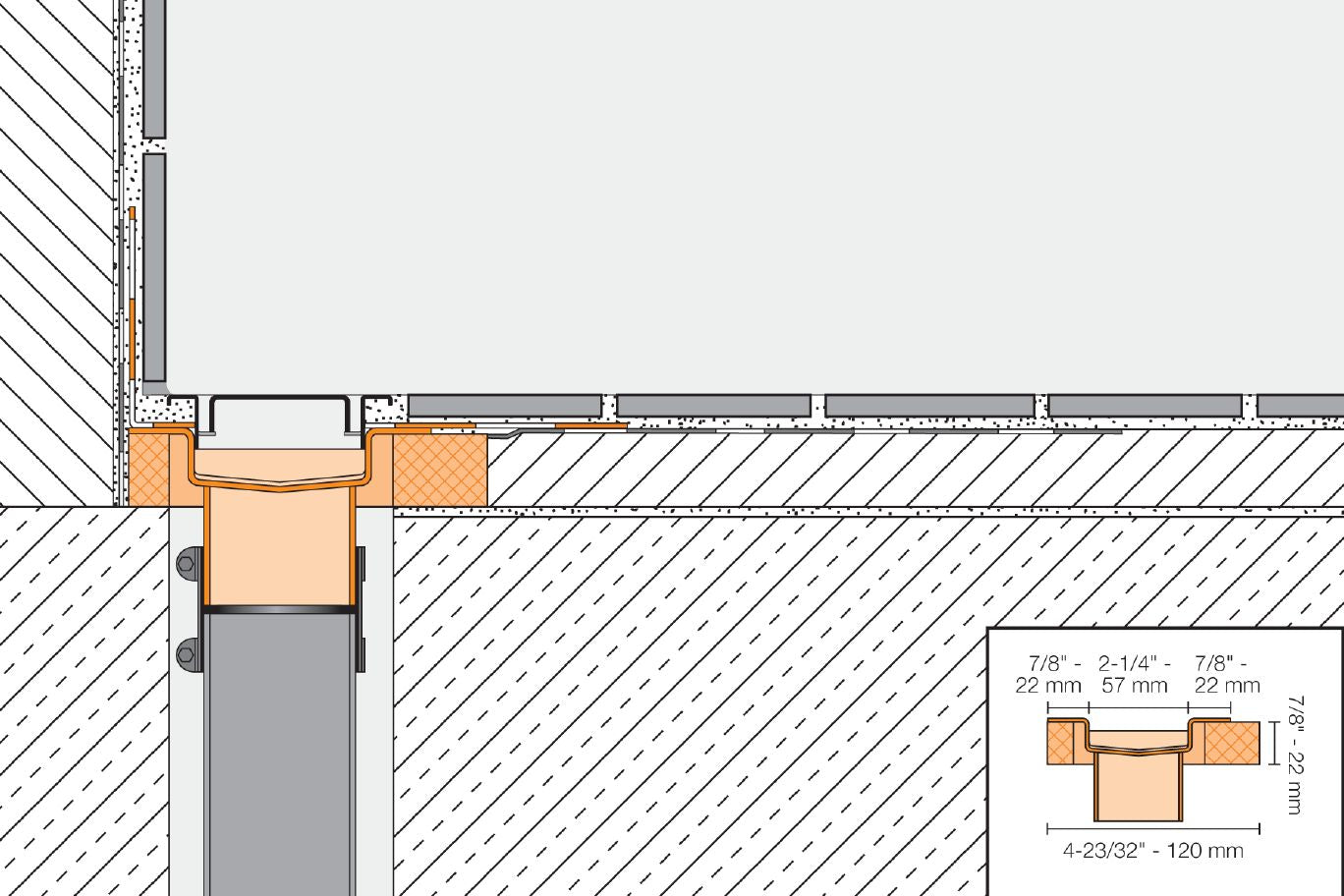 Schluter KERDI-LINE Ensemble de caniveau décentré de drain linéaire 39-3/8"