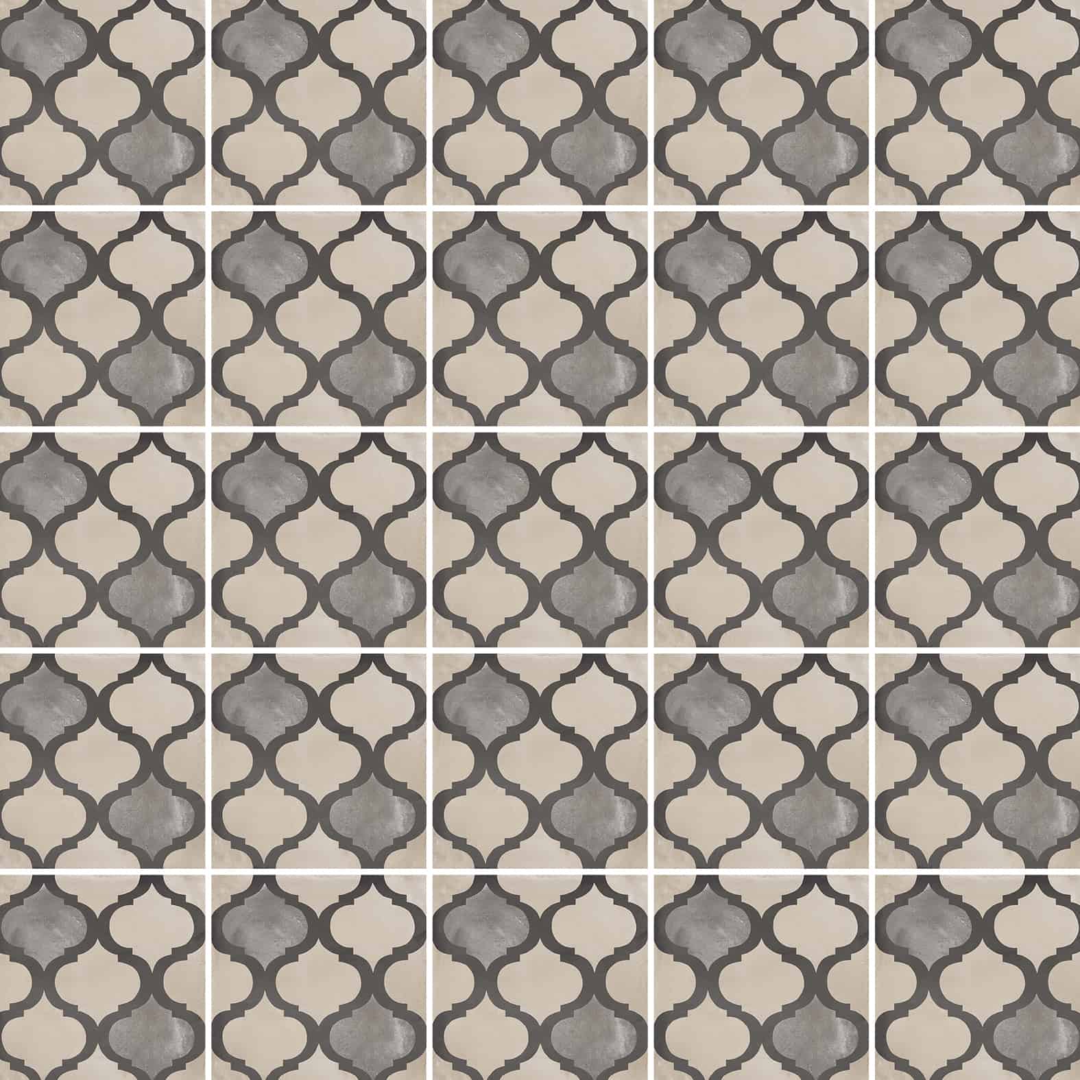 Carreaux de céramique Collection Terra 8 po x 8 po Coloniale F — motif colonial, tons terre cuite chauds, fini mat