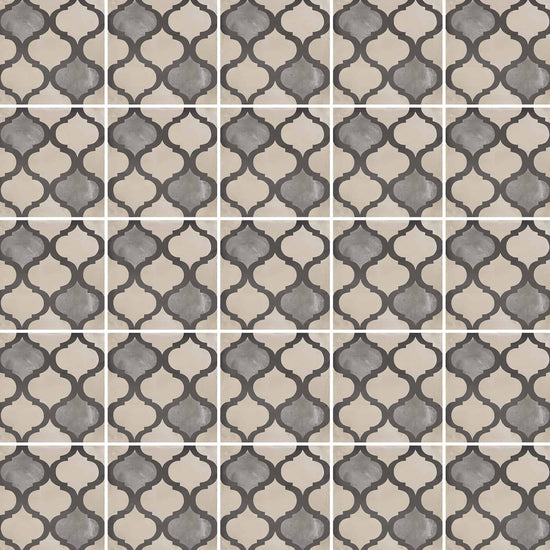 Carreaux de céramique Collection Terra 8 po x 8 po Coloniale F — motif colonial, tons terre cuite chauds, fini mat