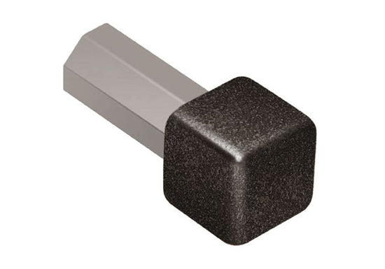 Schluter QUADEC Coin intérieur/extérieur 90° - aluminium anthracite foncé 3/8" (10 mm)