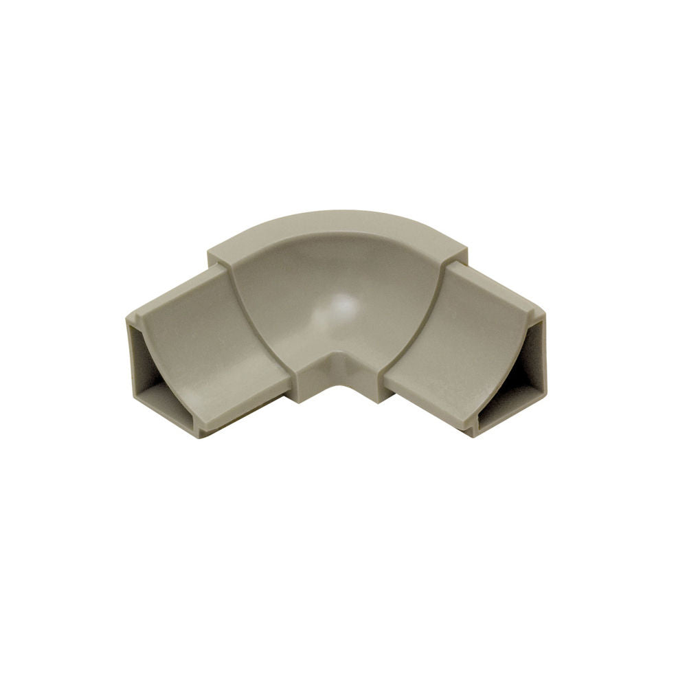Schluter DILEX-HKW Coin intérieur 90° 3-directions avec un radius de 11/16" (18 mm) - plastique PVC gris