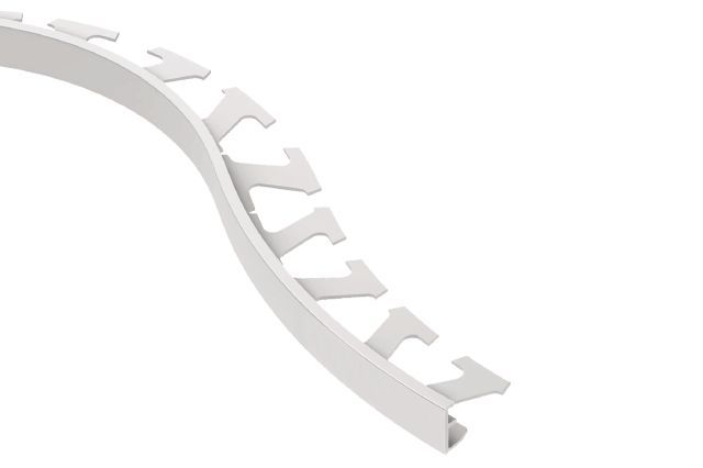 Schluter SCHIENE Profilé radius de bordure de mur - aluminium gris clair 3/8" (10 mm) x 8' 2-1/2"