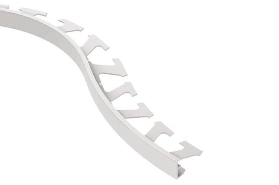 Schluter SCHIENE Profilé radius de bordure de mur - aluminium gris clair 3/8" (10 mm) x 8' 2-1/2"