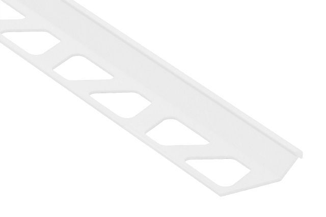 Schluter FINEC Profilé de finition et de protection des rebords - aluminium blanc mat 3/16" (4.5 mm) x 8' 2-1/2"