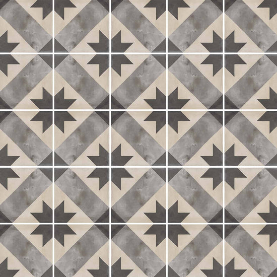 <img alt="Carreaux de céramique Collection Terra 8 po x 8 po, carreau carré motif Stella F" />